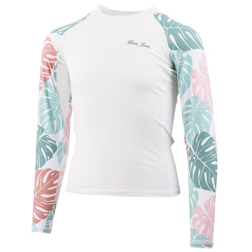 Ron Jon Kids White Kailana Long Sleeve Rash Guard