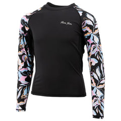 Ron Jon Kids Black Kailana Long Sleeve Rash Guard