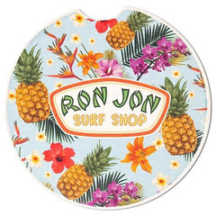 Ron Jon Pineapple Collage Stone Car Coaster