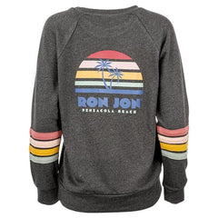 Ron Jon Women's Pensacola Beach FL Allana Stripe Crew Neck Pullover
