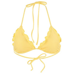 Ron Jon Women's Ribbed Banana Ruffle Tri Bikini Top
