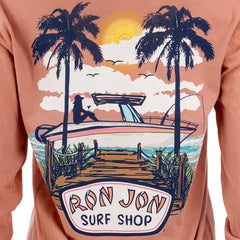 Ron Jon Women's Boating Life Badge Long Sleeve Tee