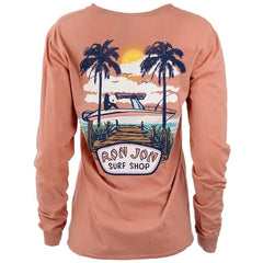 Ron Jon Women's Boating Life Badge Long Sleeve Tee