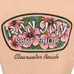 Ron Jon Women's Clearwater Beach FL Distressed Hibiscus Badge Tee