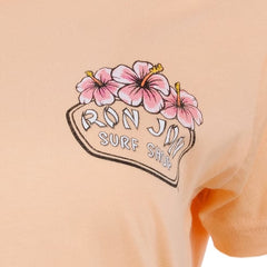 Ron Jon Women's Clearwater Beach FL Distressed Hibiscus Badge Tee