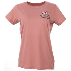 Ron Jon Women's Pensacola Beach FL Distressed Hibiscus Badge Tee