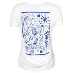 Ron Jon Women's Coastal Blues Tee