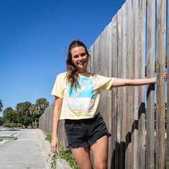 Ron Jon Women's Stamp Crop Tee