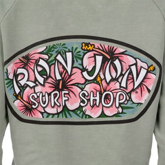 Ron Jon Women's Hibiscus Badge Zip Hoodie