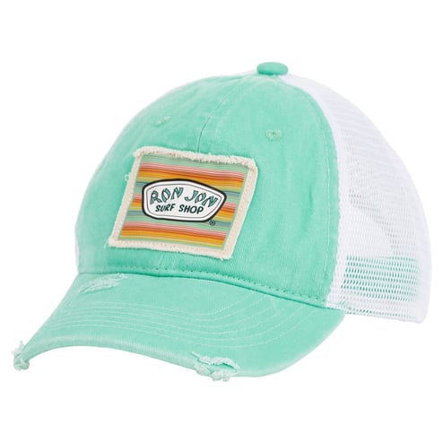 Ron Jon Women's Distressed Baja Mint Trucker Hat