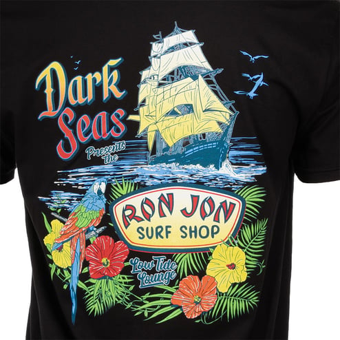 Ron Jon Dark Seas Sailing To Eden Black Tee