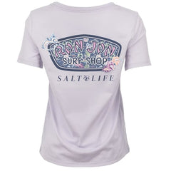 Salt Life Ron Jon Women's Marlin Badge V-neck Tee
