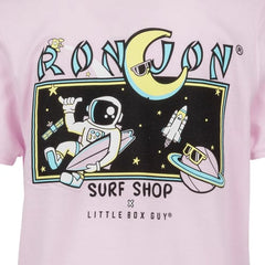 Little Box Guy Ron Jon Kids Light Pink Space Coastin' Tee