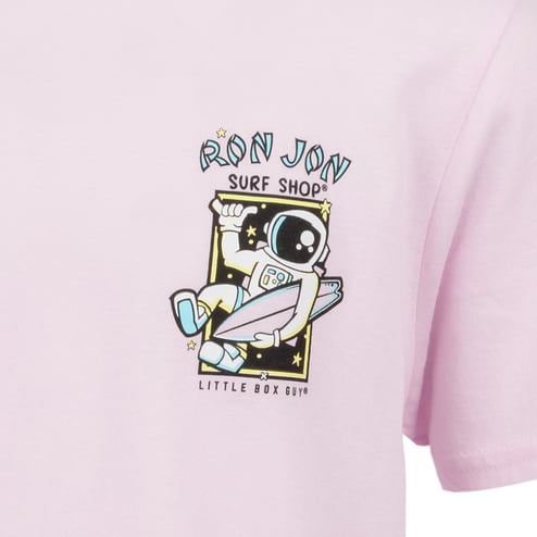 Little Box Guy Ron Jon Kids Light Pink Space Coastin' Tee